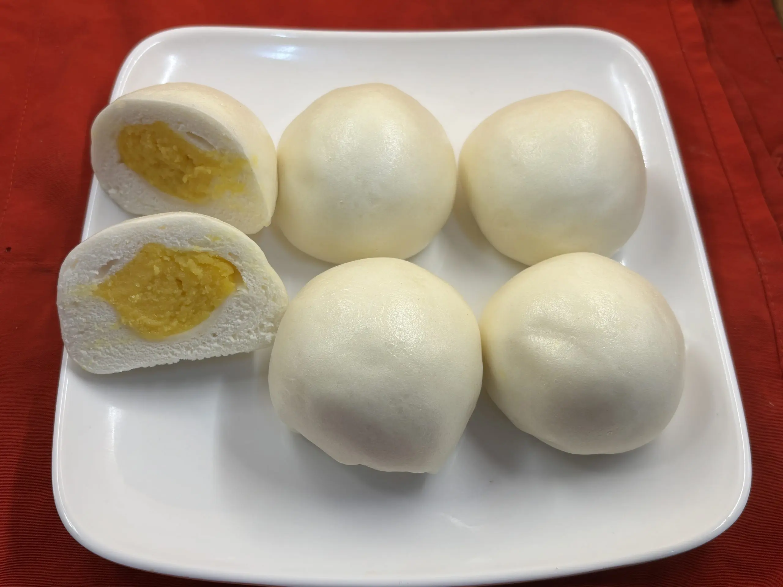 Custard bun at KungFuDumlpings, a Chinese Restaurant in Sacramento